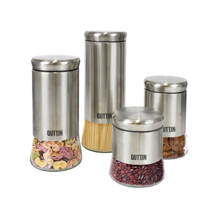 Tarro de Vidrio y Acero Quttin 1700 ml (12 Unidades) 3 Tarro de Vidrio y Acero Quttin 1700 ml (12 Unidades) 3
