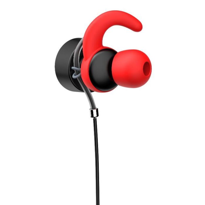 HP Auricular Gaming con Doble Micrófono Extraíble y Control de Volumen - Rojo