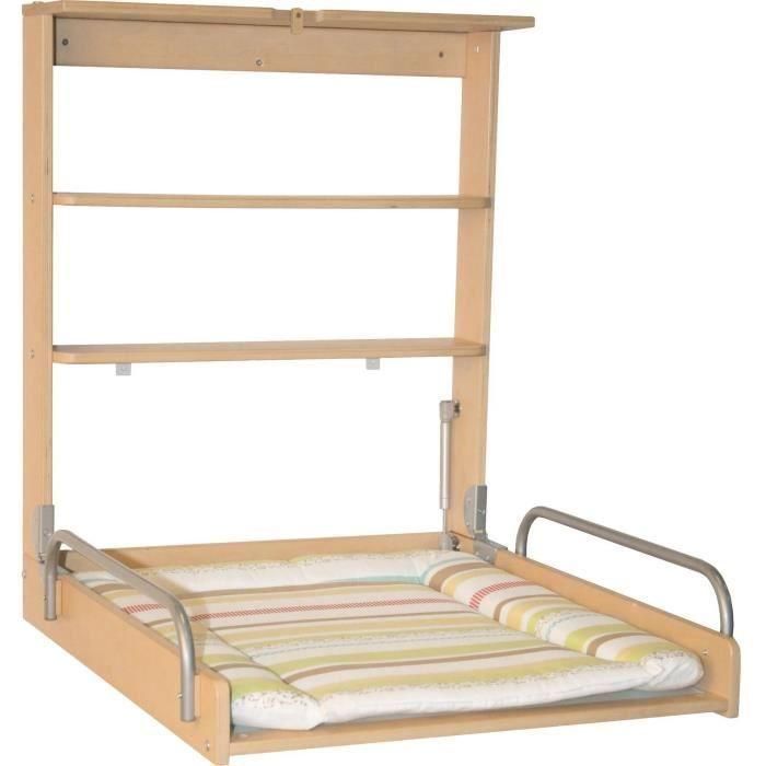 Roba ROB4005317251370 Cambiador Plegable de Pared DSCHUNGELBABY con Colchón Rayas Multicolor, 2 Estantes Integrados, Madera Natural 4 Roba ROB4005317251370 Cambiador Plegable de Pared DSCHUNGELBABY con Colchón Rayas Multicolor, 2 Estantes Integrados, Madera Natural 4