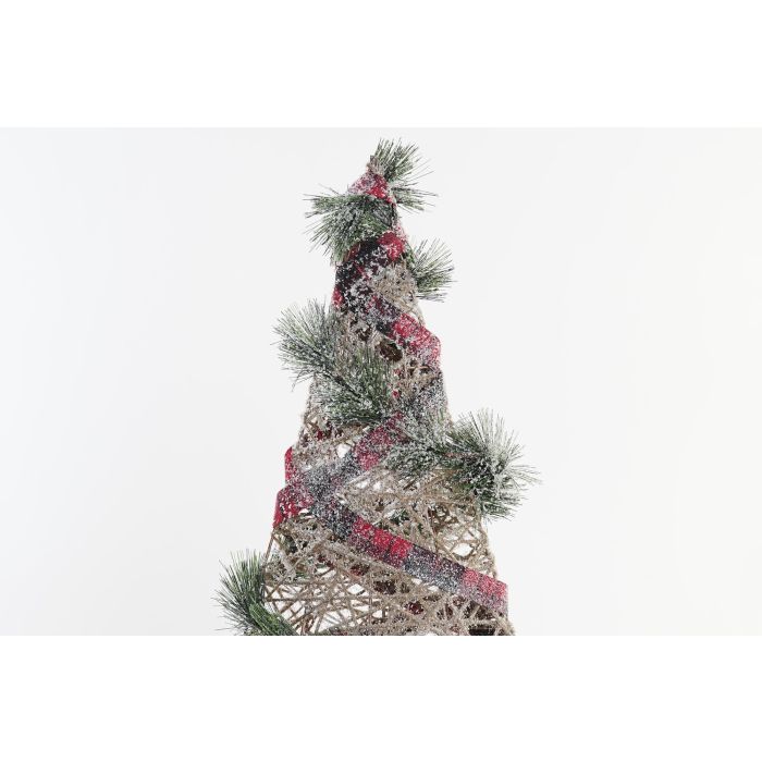 DKD Home Decor Árbol de Navidad Alpina con Iluminación LED de Ratán, Colores Natural, Verde y Rojo, 60 x 40 x 15 cm 2 DKD Home Decor Árbol de Navidad Alpina con Iluminación LED de Ratán, Colores Natural, Verde y Rojo, 60 x 40 x 15 cm 2