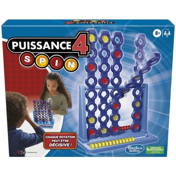 Power 4 Spin con parrilla giratoria, juego de mesa, para 2 jugadores, para niños a partir de 8 años Power 4 Spin con parrilla giratoria, juego de mesa, para 2 jugadores, para niños a partir de 8 años