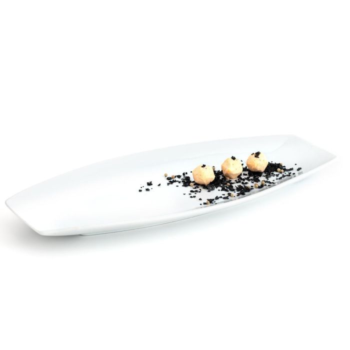 Fuente de Cocina Quid Gastro Cerámica Blanco (40 x 17,5 x 3,5 cm) (Pack 4x) 3