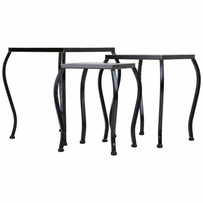 Soporte para Maceta Alexandra House Living Negro Hierro Azulejo 33 x 37 x 33 cm 3 Piezas 6