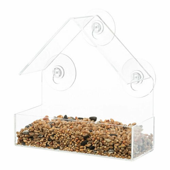 Comedero para Pájaros Trixie Transparente 225 ml 15 × 15 × 6 CM 1