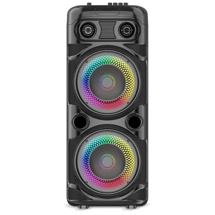 Inovalley KA123-XXL Altavoz Karaoke Iluminado Bluetooth V5.0, 900W, 75 cm, Negro 5
