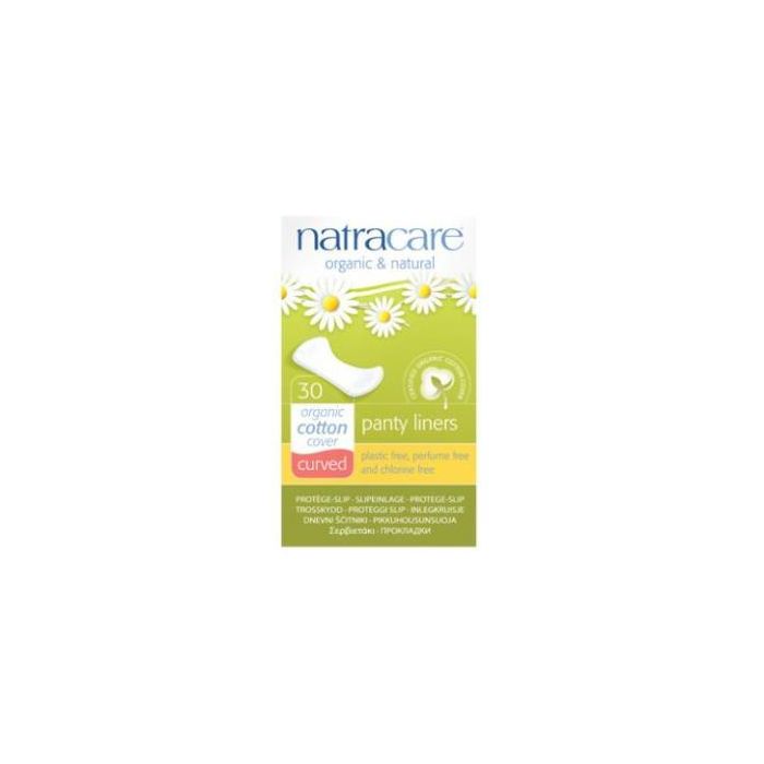 NATRACARE Salvaslip Anatómico Curved 30 Uds. Algodón Orgánico, para Pieles Sensibles, Sin Fragancias
