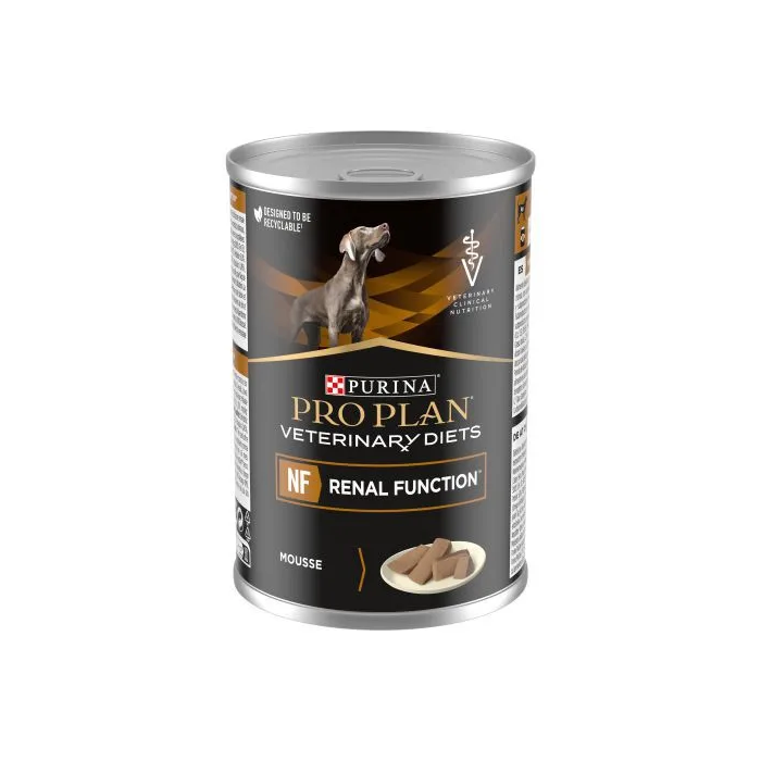 Purina Pro Plan Vet Canine NF Renal Mousse Alimento para Perro - Caja 12x400g para Insuficiencia Renal Crónica