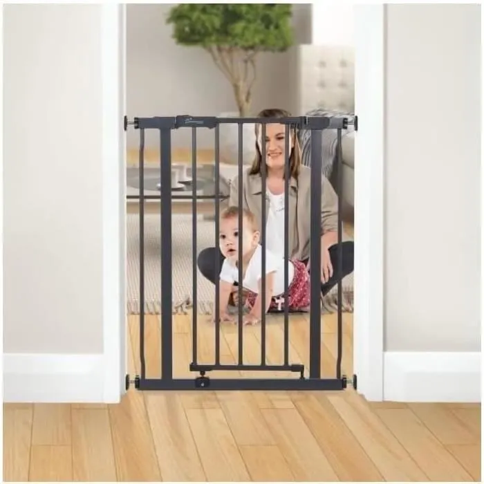 Dreambaby Barrera de seguridad a presión AVA DRE9312742893361 Doble cierre Antracita 61-68 x 75 cm