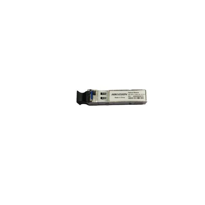 Hikvision Módulo óptico SFP Gigabit Monomodo hasta 20km para red - Transmisión 1550nm / Recepción 1310nm - Conector LC dúplex