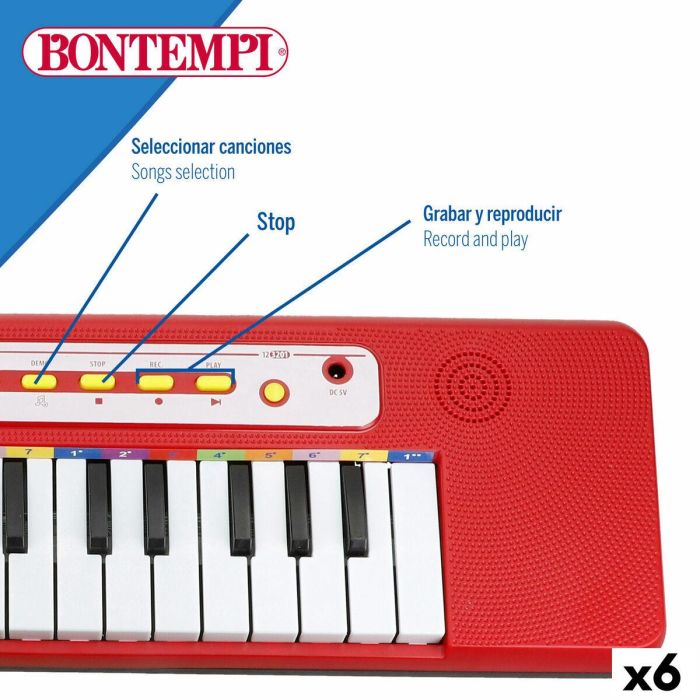 Teclado Bontempi 47 x 3,5 x 13 cm (6 Unidades) 15 Teclado Bontempi 47 x 3,5 x 13 cm (6 Unidades) 15