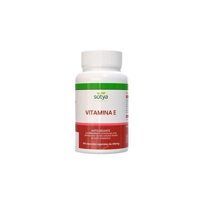 SOTYA Vitamina E 12 mg, 100 Cápsulas Veganas - Protección Células Estrés Oxidativo