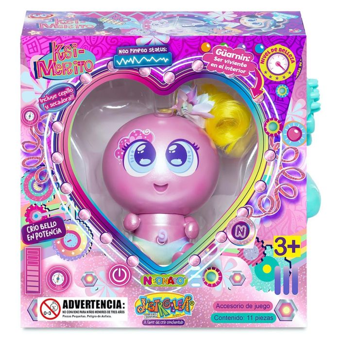Bandai D909916 Ksimerito Susikin Biuty Taim Muñeca con brillo metalizado, maquillaje y accesorios de belleza 3 Bandai D909916 Ksimerito Susikin Biuty Taim Muñeca con brillo metalizado, maquillaje y accesorios de belleza 3