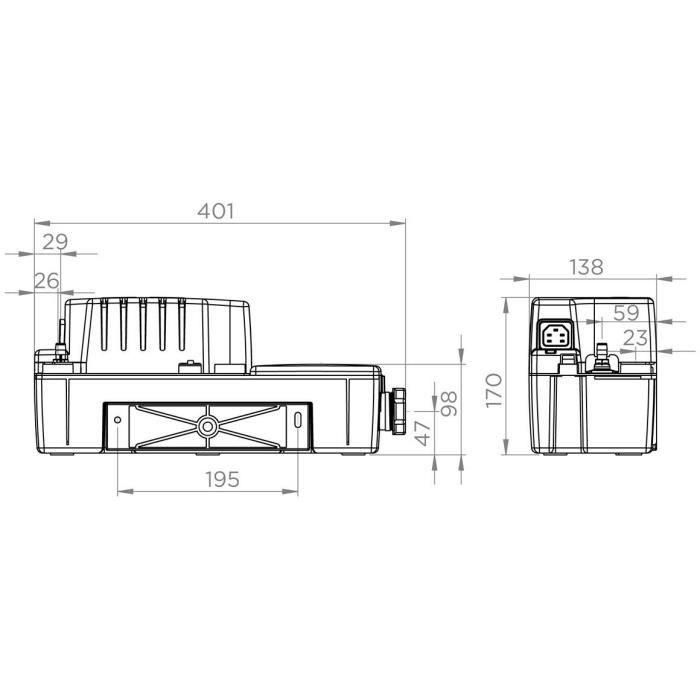 Bomba elevadora de condensados - SFA - Sanicondens Best Flat - Para calderas de suelo - 45 dBA - Neutralización de condensados 3 Bomba elevadora de condensados - SFA - Sanicondens Best Flat - Para calderas de suelo - 45 dBA - Neutralización de condensados 3