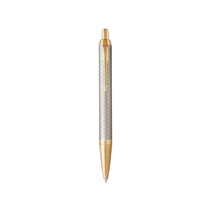 PARKER Bolígrafo IM Premium Warm Silver con Tinta Azul en Estuche de Regalo