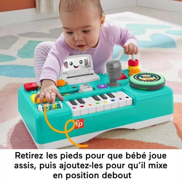 Fisher-Price HRB64 Mesa de Actividades Mi DJ Musical Interactiva, Juguete Ríe y Disfruta para Bebés y Niños Pequeños 2
