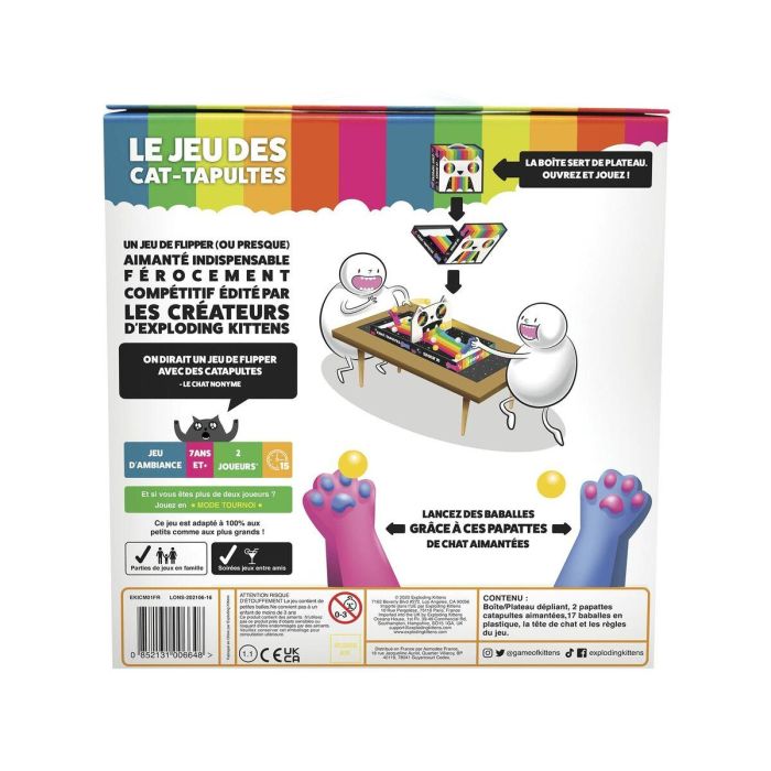 Asmodee ASMEKICM01FR Juego de Mesa Gato-tapulto 2 Asmodee ASMEKICM01FR Juego de Mesa Gato-tapulto 2