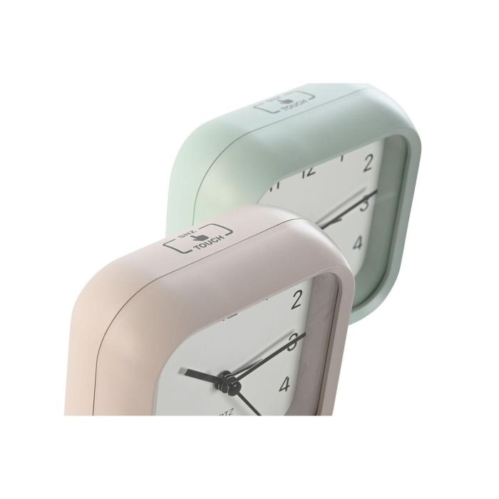 Reloj Despertador Basicos DKD Home Decor Verde Menta Rosa 4.4 x 10 x 10.3 cm (2 Unidades) 2 Reloj Despertador Basicos DKD Home Decor Verde Menta Rosa 4.4 x 10 x 10.3 cm (2 Unidades) 2