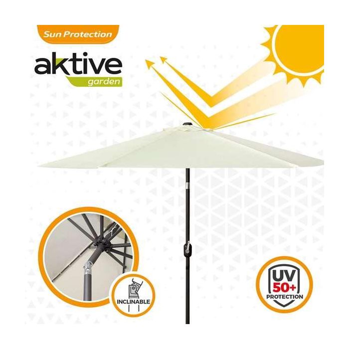 Parasol de terraza 300 cm con chimenea y mástil de aluminio aktive 7 Parasol de terraza 300 cm con chimenea y mástil de aluminio aktive 7