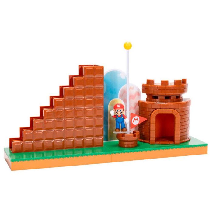 JAKKS PACIFIC Playset Level End Super Mario Bros con figura de 6cm 2