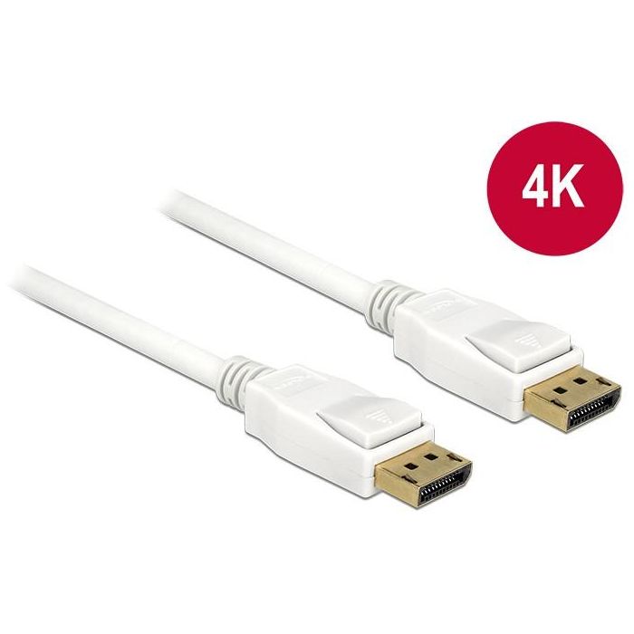 DELOCK Kabel DisplayPort 1.2 Stecker > DisplayPort Stecker 2 m weiss 4K