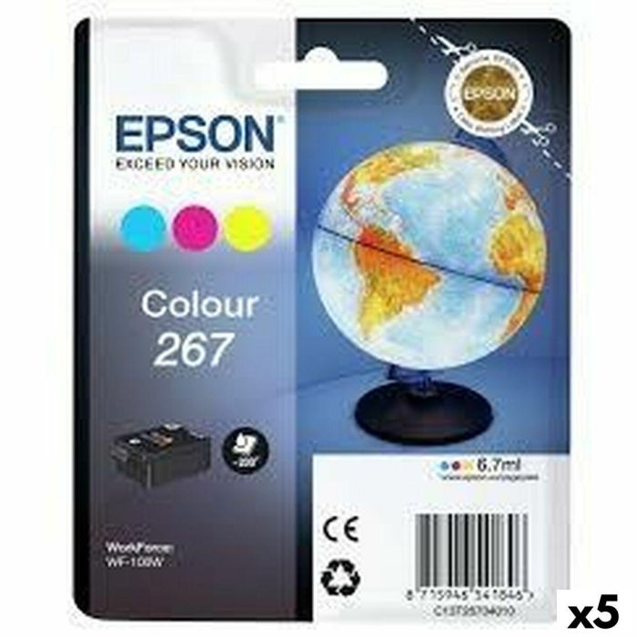 Cartucho de Tinta Original Epson WF-100W 267 INK CARTRIDGE Tricolor (5 Unidades) Cartucho de Tinta Original Epson WF-100W 267 INK CARTRIDGE Tricolor (5 Unidades)