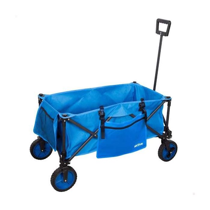 Carro de playa plegable 88x47x53/108 cm con bolsillo latera Carro de playa plegable 88x47x53/108 cm con bolsillo latera