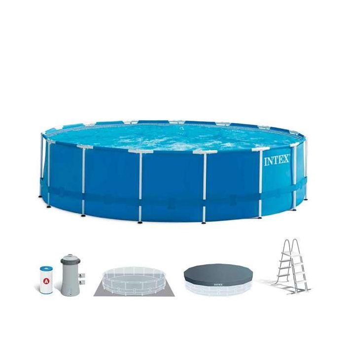 Piscina Circular con Depuradora Intex 457 x 122 cm Redonda Piscina Circular con Depuradora Intex 457 x 122 cm Redonda