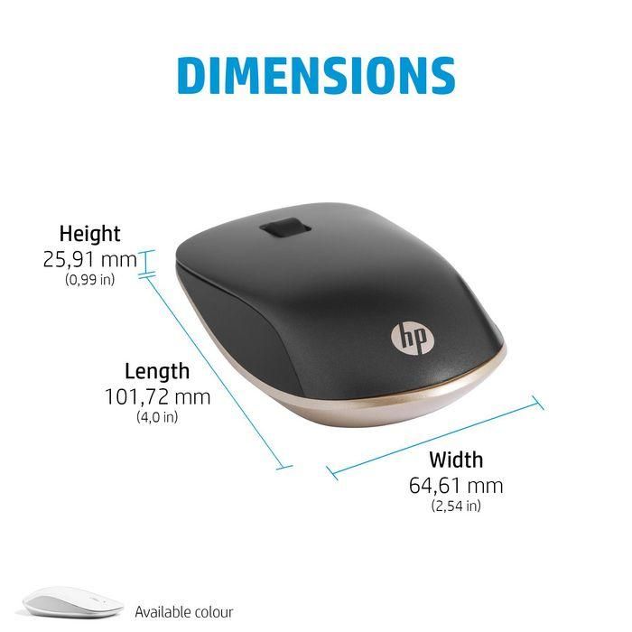 HP 410 Slim Silver Bluetooth Mouse con Bluetooth 5, Multi-OS, 12 Meses de Batería y uso en Cualquier Superficie 3