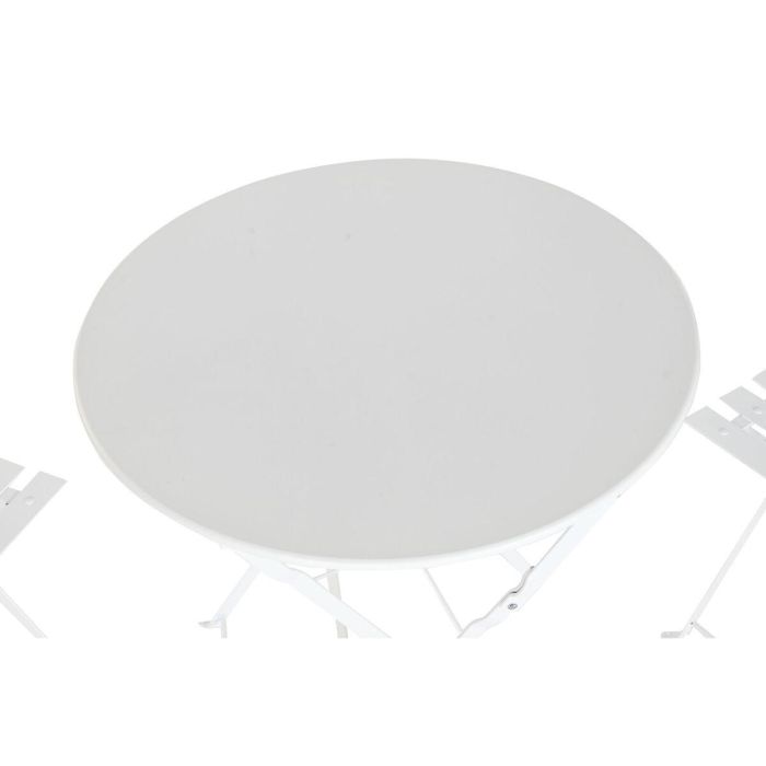 DKD Home Decor Mesa Terraza y Jardín de Metal Blanco 60 x 71 x 60 cm - Set de 3 unidades 8 DKD Home Decor Mesa Terraza y Jardín de Metal Blanco 60 x 71 x 60 cm - Set de 3 unidades 8