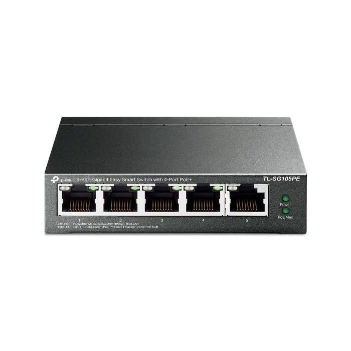 TP-LINK 5-Port Gigabit Easy Smart Switch with 4-Port PoE+ 0 TP-LINK 5-Port Gigabit Easy Smart Switch with 4-Port PoE+ 0