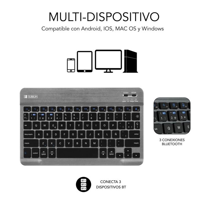 Funda con Teclado Subblim KeyTab Pro BT para Tablets Samsung Galaxy A9+/ Negra 5 Funda con Teclado Subblim KeyTab Pro BT para Tablets Samsung Galaxy A9+/ Negra 5