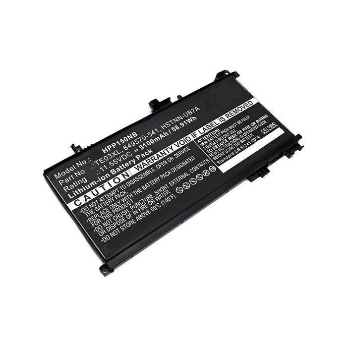 CoreParts Batería para Portátil HP Pavilion 15 UHD, Pavilion 15-BC Li-ion 59Wh 11.55V 5100mAh Negra