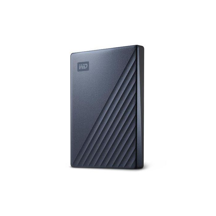 Western Digital My Passport Ultra Disco Duro Externo Portátil 2TB USB-C Cifrado Hardware Azul Negro para Windows/macOS 2