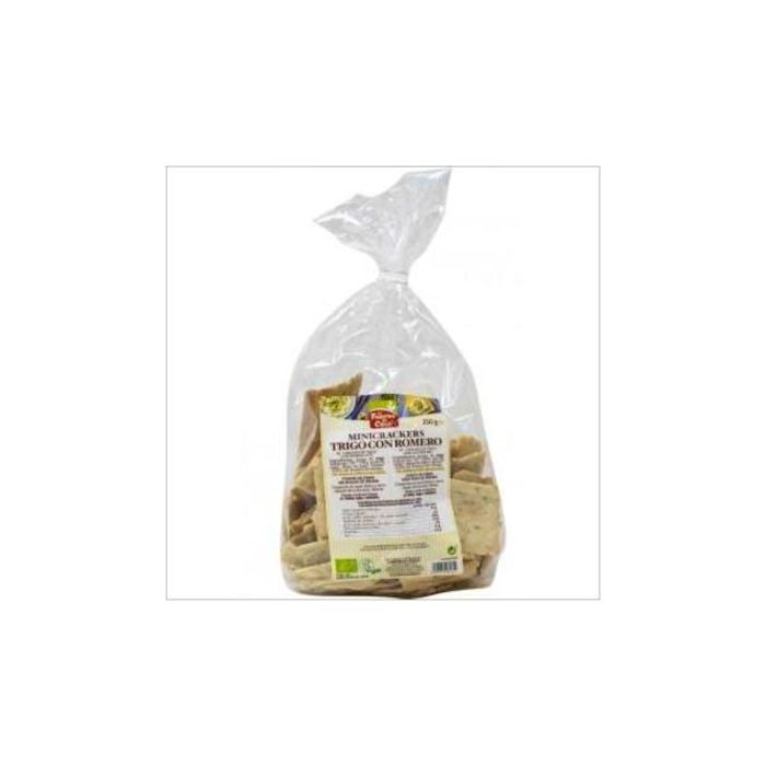 LA FINESTRA SUL CIELO Mini Crackers de Trigo con Romero Bio 250g, sustituto del pan vegano