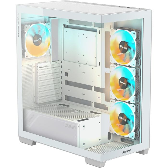 GIGABYTE C500 PANORAMIC STEALTH Midi Tower PC Gaming Blanco para placas base ATX con panel de vidrio templado 5
