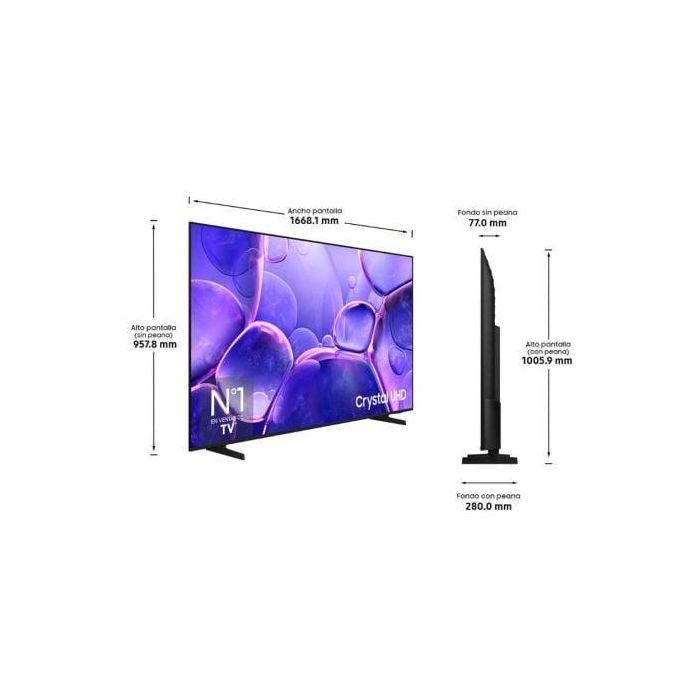 Televisor Samsung LED Crystal UHD TU75U8075FU 75"/ Ultra HD 4K/ Smart TV/ WiFi 1