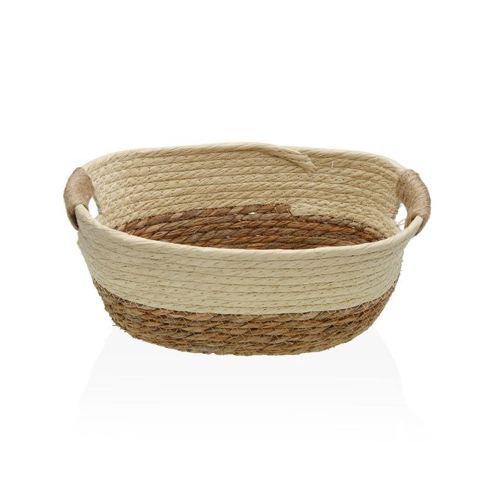 Cesta con asas beige S Versa 20x12x27 cm - Alga y papel (2 Unidades) Cesta con asas beige S Versa 20x12x27 cm - Alga y papel (2 Unidades)