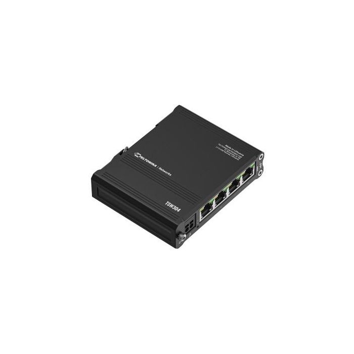 Teltonika Networks Integrated DIN rail bracket and surface mounting options, 102 x 25 x 81.5 mm, 4 x Gigabit Ethernet with speeds of up to 1000 Mbps, 7-57 V Wide range of supported power supply voltages 4