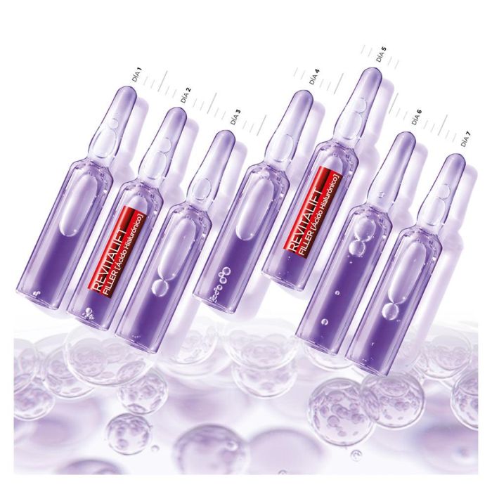 L'Oréal Paris Revitalift Filler Ácido Hialurónico Ampollas Intensivas Tratamiento Facial Hidratante 7 x 1,3 ml