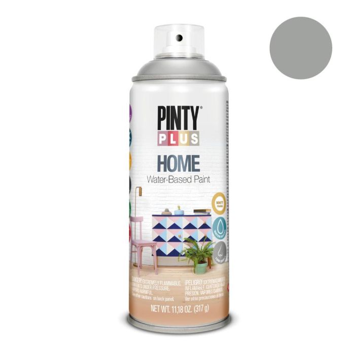 Pinty Plus Pintura Acrílica Spray Home Water-Based 520 cc Rainy Grey HM417