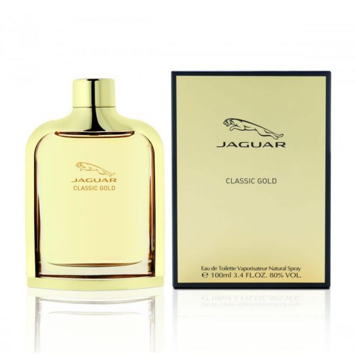 Jaguar Classic Gold Eau de Toilette Vaporizador para Hombre 100 ml, Fragancia Aromática Amaderada y Fresca