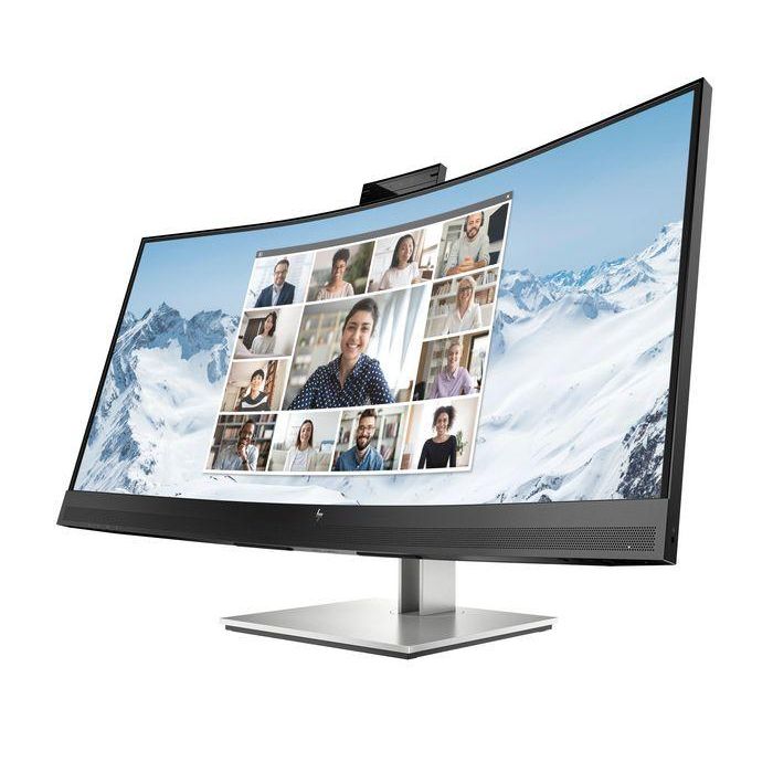 HP E34m G4 Monitor WQHD Curvo USB-C para Conferencias, Certificado Zoom, Webcam 5MP, Altavoces, Mics, Carga 65W 14