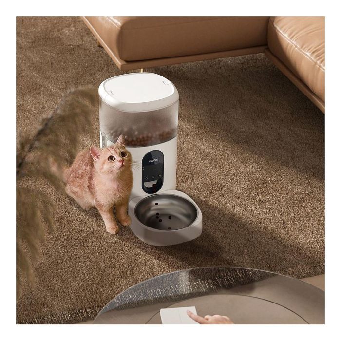 Aqara PETC1-M01 Comedero Automático para Mascotas, 4L, Blanco, Control por App, Batería/USB, Interior