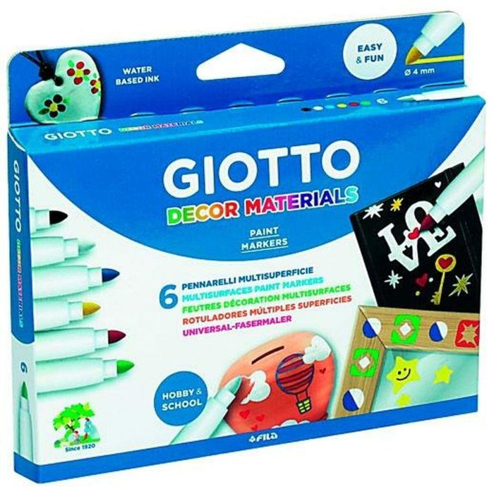 Set de Rotuladores Giotto Multicolor 6 Piezas (6 Unidades) 1 Set de Rotuladores Giotto Multicolor 6 Piezas (6 Unidades) 1