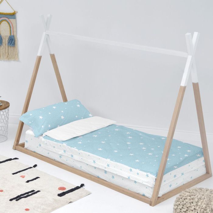Saco Nórdico sin Relleno HappyFriday Basic Kids Little star Azul 105 x 200 cm 4 Saco Nórdico sin Relleno HappyFriday Basic Kids Little star Azul 105 x 200 cm 4