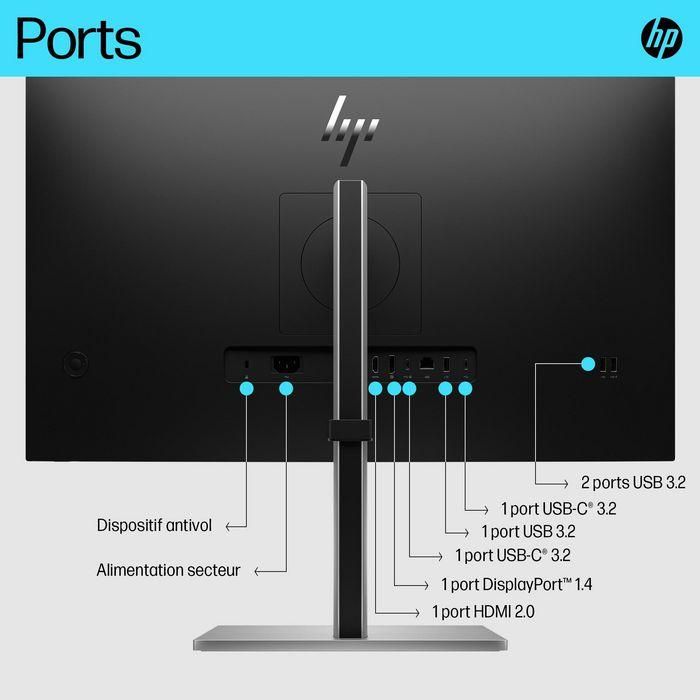 HP E27k G5 4K USB-C Monitor 19 HP E27k G5 4K USB-C Monitor 19