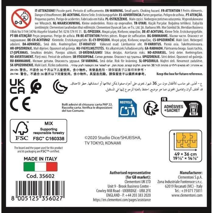 Clementoni CLE8005125356027 Cubo de 500 piezas Yu-Gi-Oh! 4