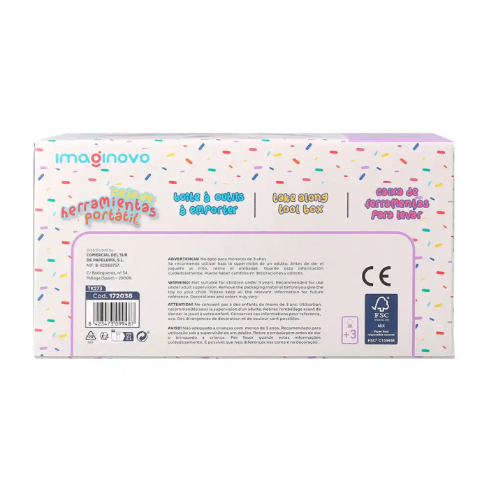 Imaginovo Maletín de Herramientas Infantil de Madera para +3 Años, 18 Piezas, 21.4x13.2x11cm 7