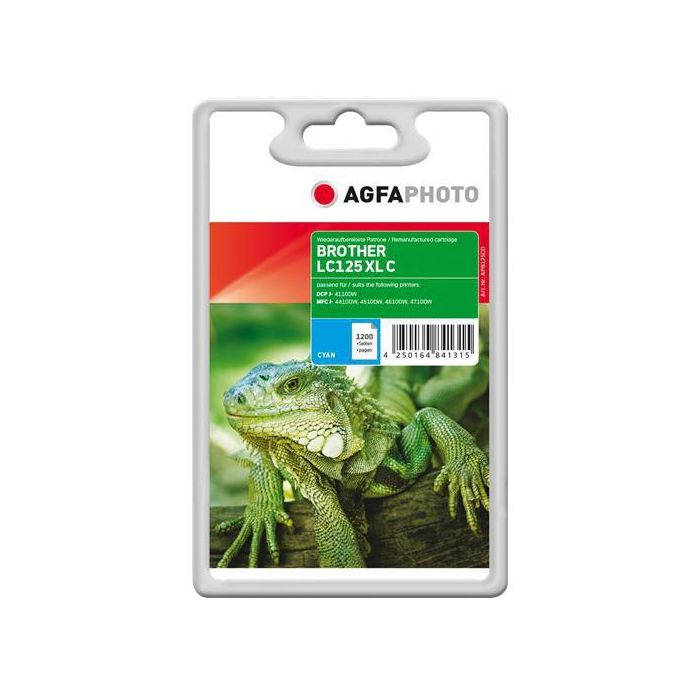 AgfaPhoto LC125XLC Cartucho de Tinta Cian Compatible AgfaPhoto LC125XLC Cartucho de Tinta Cian Compatible