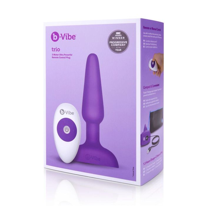 Plug anal con control remoto B-Vibe 05882530000 Morado